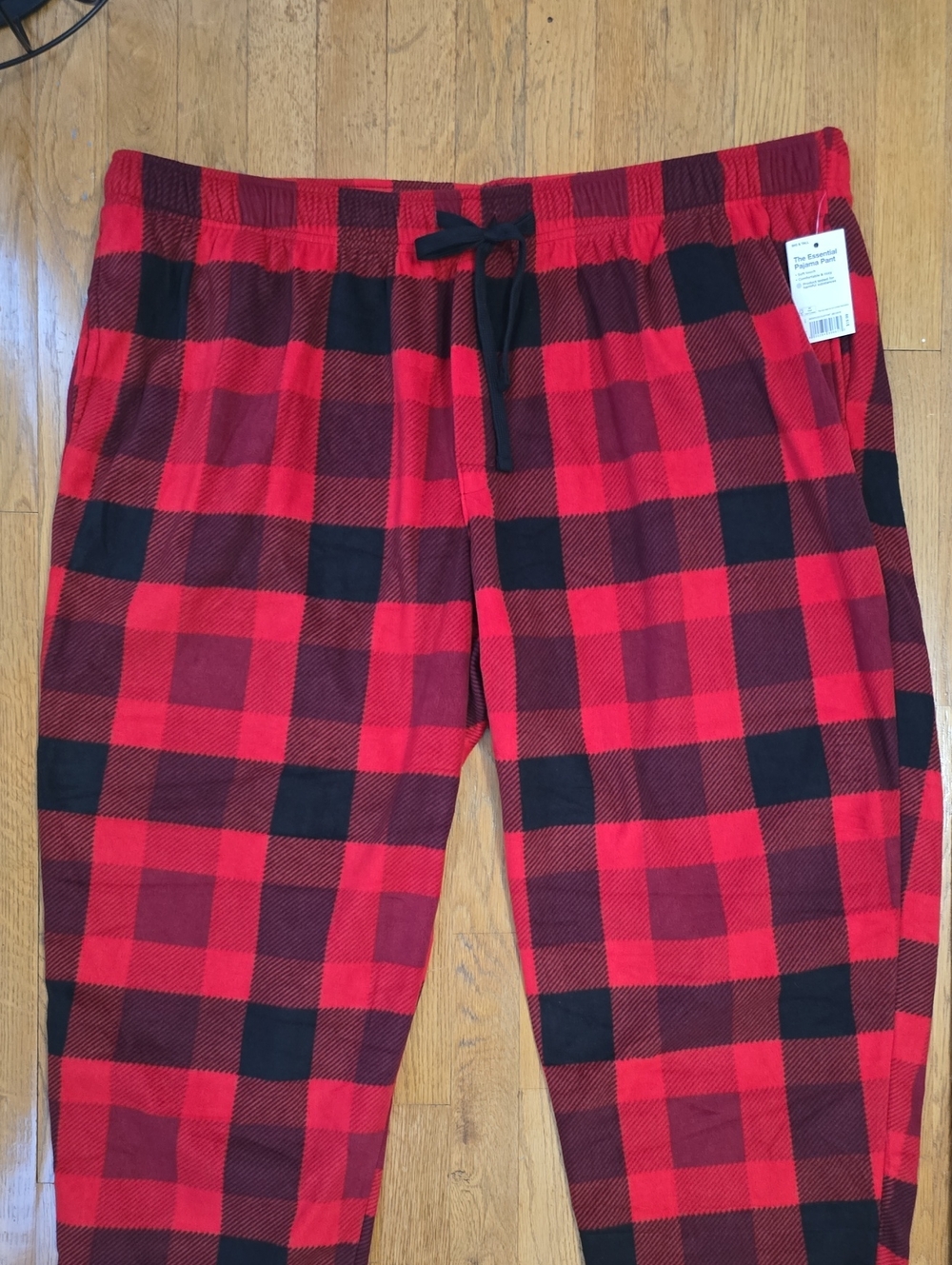 SONOMA BRAND MEN'S BIG & TALL BLACK & RED PLAID FLANNEL PAJAMA BOTTOMS SIZE 4XB